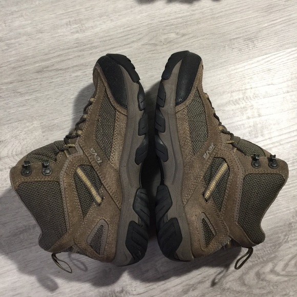 Teva Brown Men's Leather Lace Up Ankle Hiking Boots - Picture 3 of 7